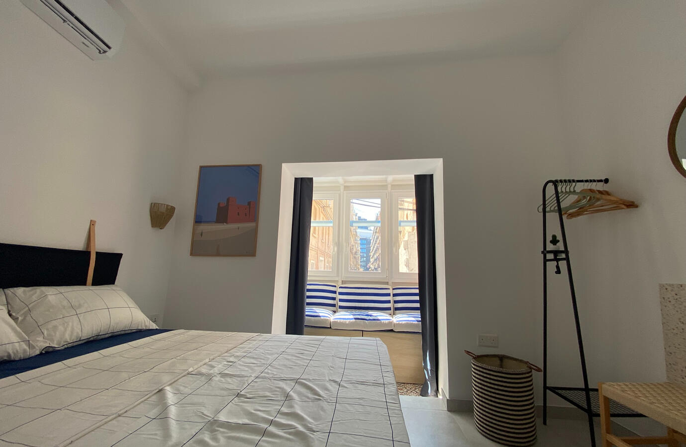 Bedroom with balcony